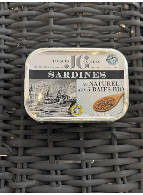 1/6 sardine JG au naturel 5 baies