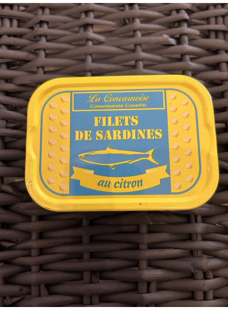 Filets de sardines huile d'olive citron