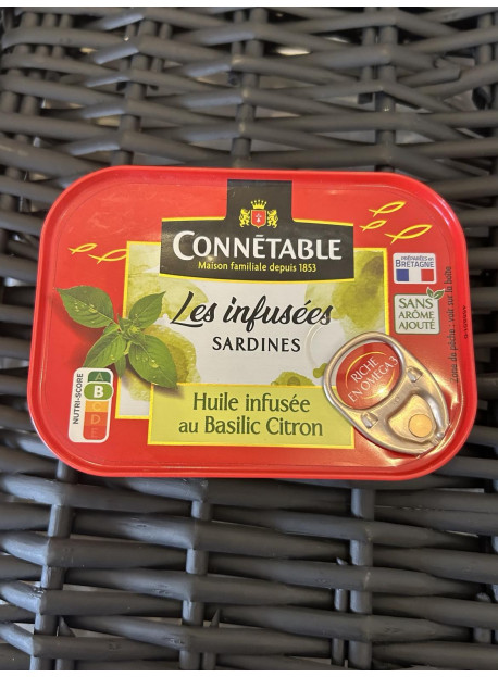 Sardine infusée au basilic citronné