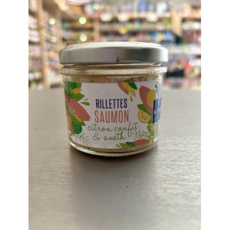 Rill de saumon au citron confit & aneth