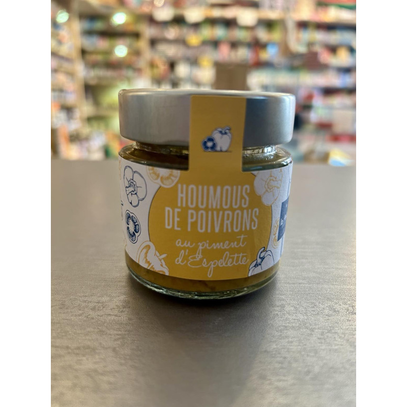 Houmous de poivrons jaunes au piment d'Espelette, 100g - LA PERLE DES DIEUX