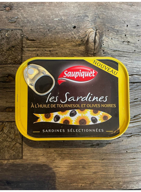 Saupiquet Sardines huile de tournesol & olives noires