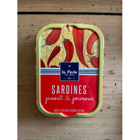 Sardines à l'huile d'olive, piment & poivrons