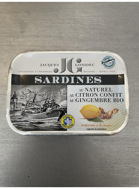 1/6 sardine JG au nat gingembre citron