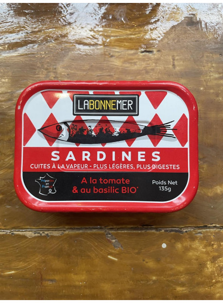Sardines La Bonne Mer tomate basilic Bio